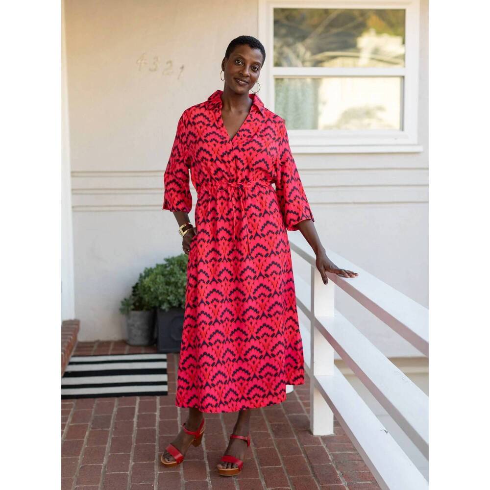 NEW LESLEY EVERS eloise dress in geo shell